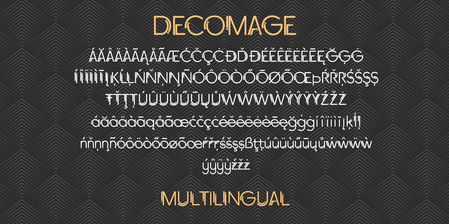 Пример шрифта HS Decomage #5